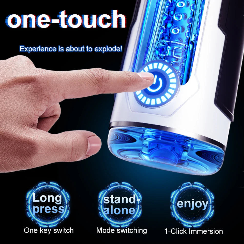 Vacuum Male Electric Masturbator Cup  Penis Machine Silicone Real Vaginal Multiple Modes Strong Vibration Adult Toys for Men