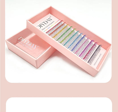 DIYDAY Mix Colors Golden Glitter Eyelash Extension Holloween Eyelashes Glitter Individual Premade Fan Lashes Glitter for Makeup
