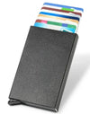 Men ID Credit Bank Card Holder Wallet Anti Rfid Smart Anti Rfid Blocking Protected Magic Pop Up Slim Small Money Wallets Case
