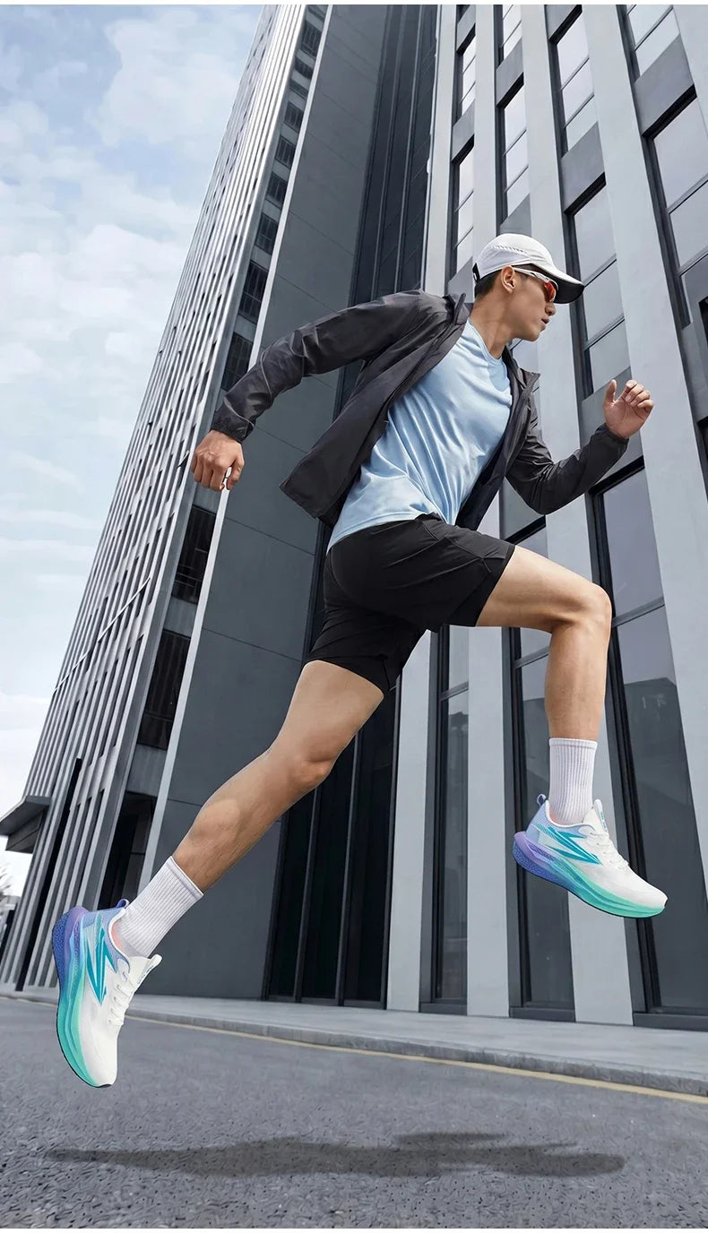 Men's Running Shoes Jogging Cushioning Mesh Outdoor Couple Trainer Race Breathable Sneakers Non-Slip Carbon Board Off-road Shoes