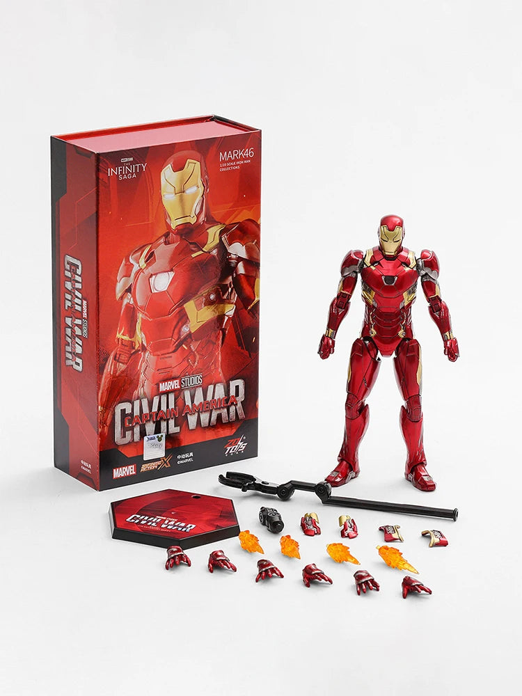 ZD Toys Iron Man Action Figure Joint Movable MK1 MK3 MK6 MK7 MK42 MK45 MK50 MK85 MK17 MK33 MK39 Adult Collection Figure Gift