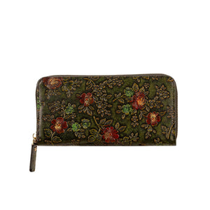 Women's Floral PU Leather Long Wallet – Large Capacity Card Holder & Coin Purse, 8 Styles - TRYSHOPPY