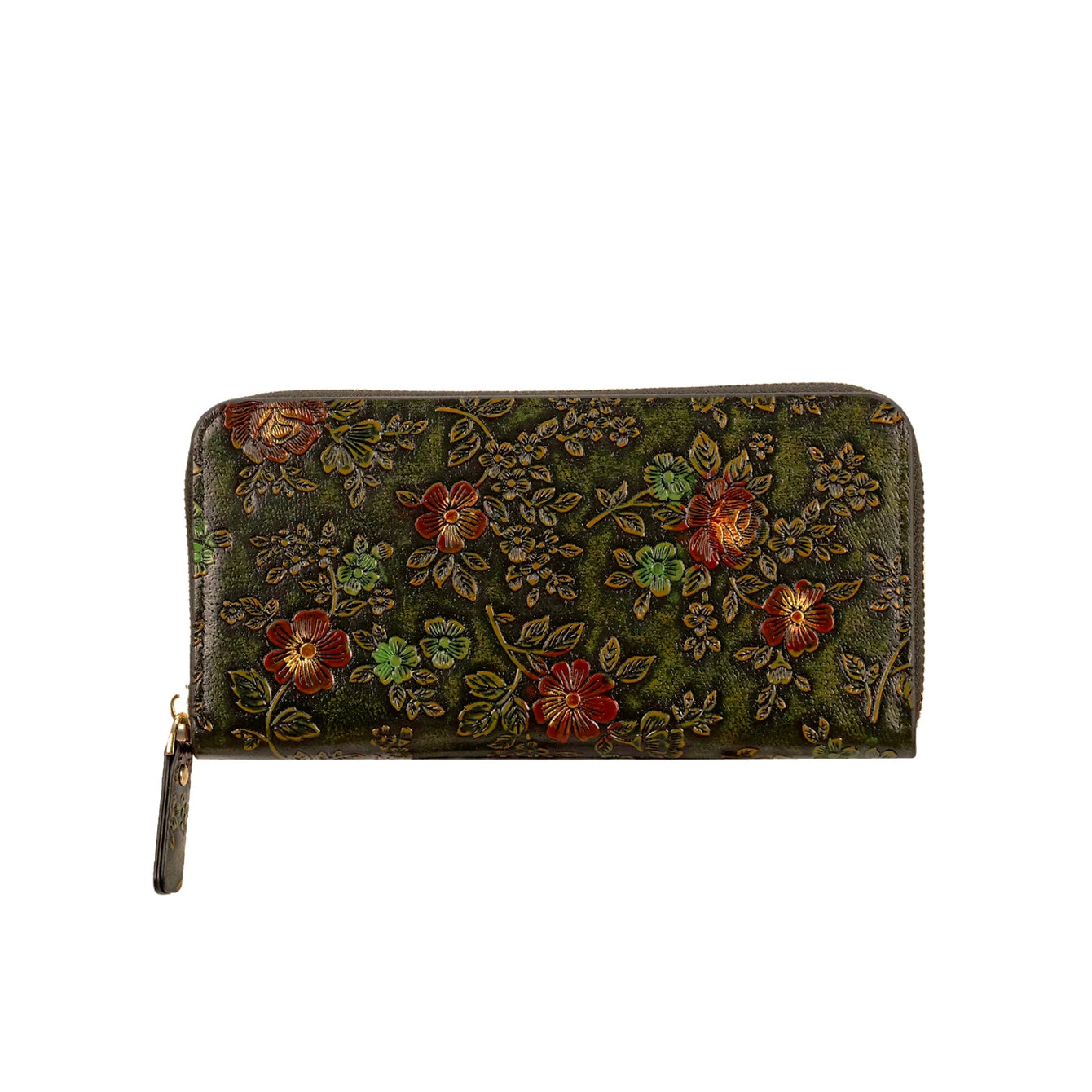 Women's Floral PU Leather Long Wallet – Large Capacity Card Holder & Coin Purse, 8 Styles - TRYSHOPPY