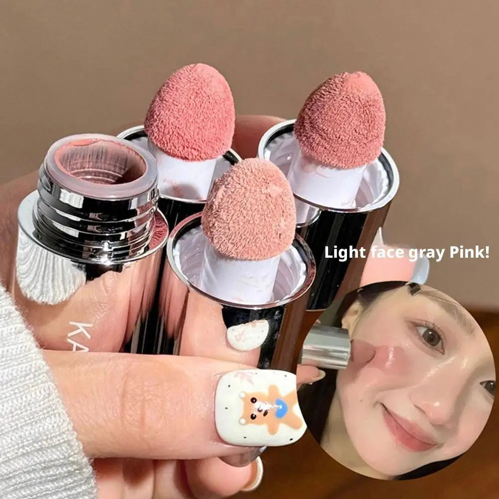 Velvet Liquid Blush Matte Sponge Head Blusher Natural Lasting Brighten Facial Contour Blush Tint Makeup