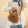 Capybara Plush Backpack Kawaii Fashion Plushie Doll Fur Pendant Children's Shoulder Bag Mini Knapsack Bags Gifts For Girlfriend