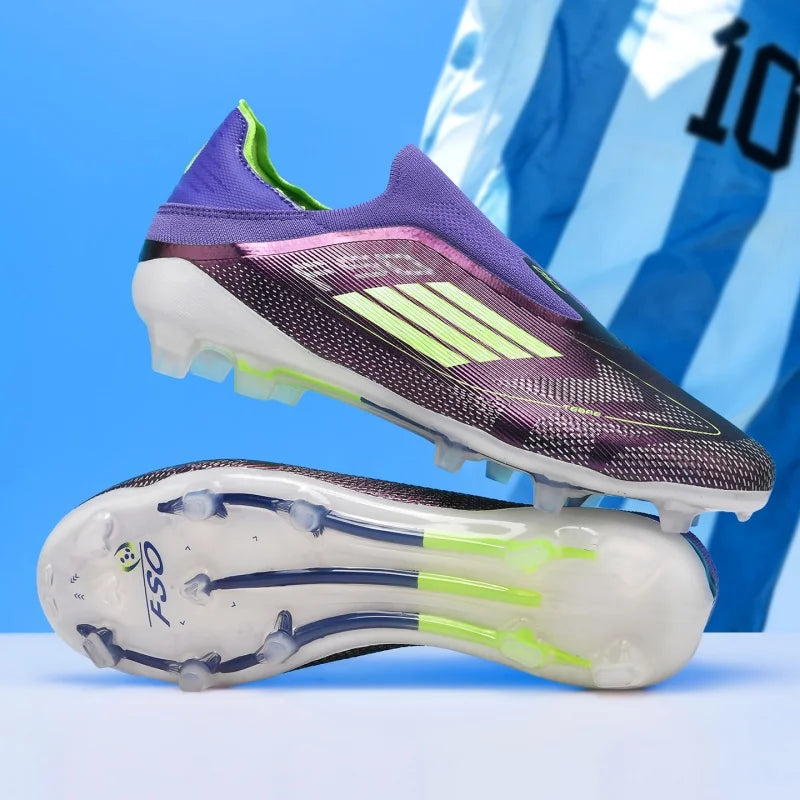 New Men Soccer Shoes Match Football Boots Sport Boys Adult Long Spikes Training Outdoor Cleats Breathable Non Slip Comfortable