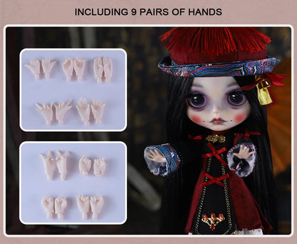 ICY DBS Blyth 1/6 Doll Hand drawn Set Zombie Set Long Eyelash Sleeping Eye Doll Set SD