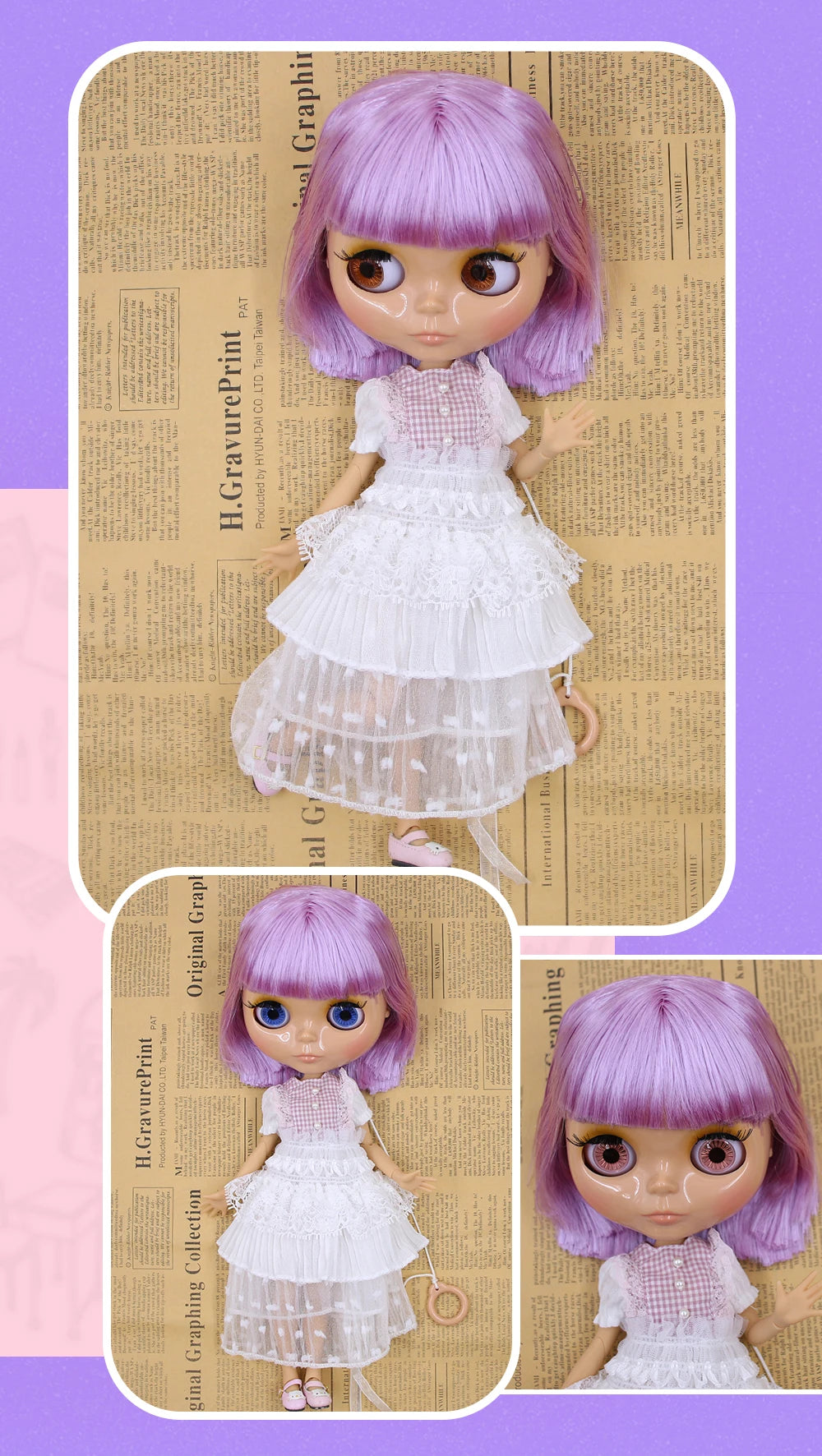 ICY DBS Blyth Doll 1/6 BJD Anime Doll Joint Body White Skin Matte Face Special Combo 30cm TOY