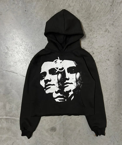 Retro Portrait Graphic Hoodie
