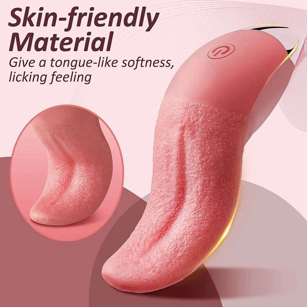 Realistic Tongue Licking Vibrator for Women G Spot Massager Blowjob Clitoris Nipple Stimulator Female Masturbator Sex Toys