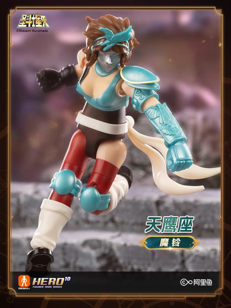 Blokees Galaxy Version Gold Saint Action Figure Libra Dohko Sagittarius Champion Seiya Mu Aiolia Assembly Toys Children Gift