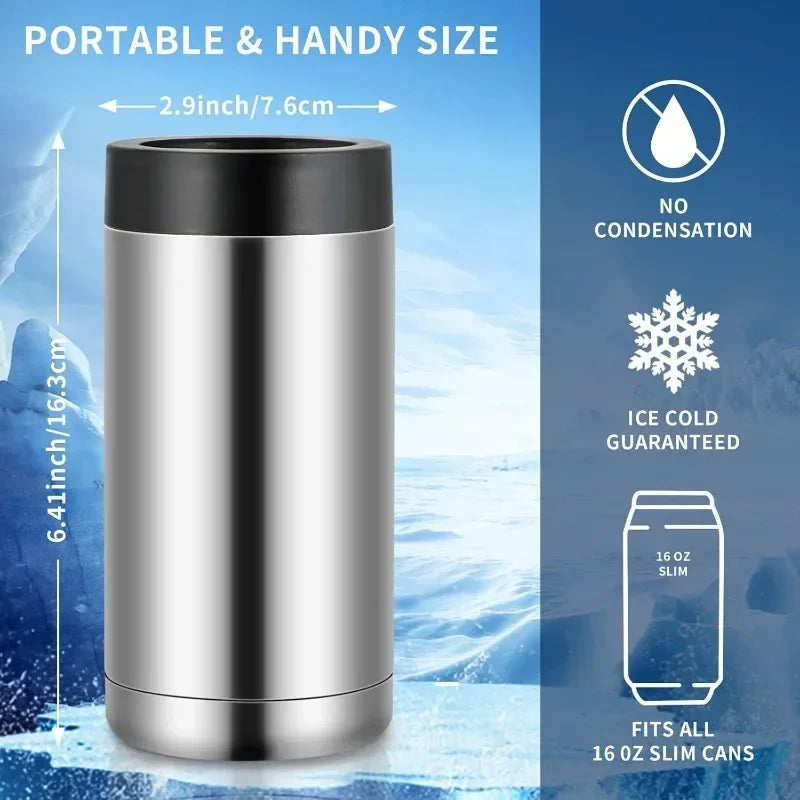 Stainless Steel Wine Bottle Refrigerator Can Double Wall Vacuum Insulated Beer Bottle Cooler Coke Refrigerator Can Bar Accessori