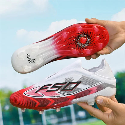 New Men Soccer Shoes Match Adult Cleats Football Boots Breathable Non Slip Training Outdoor Sport Boys Long Spikes Comfortable