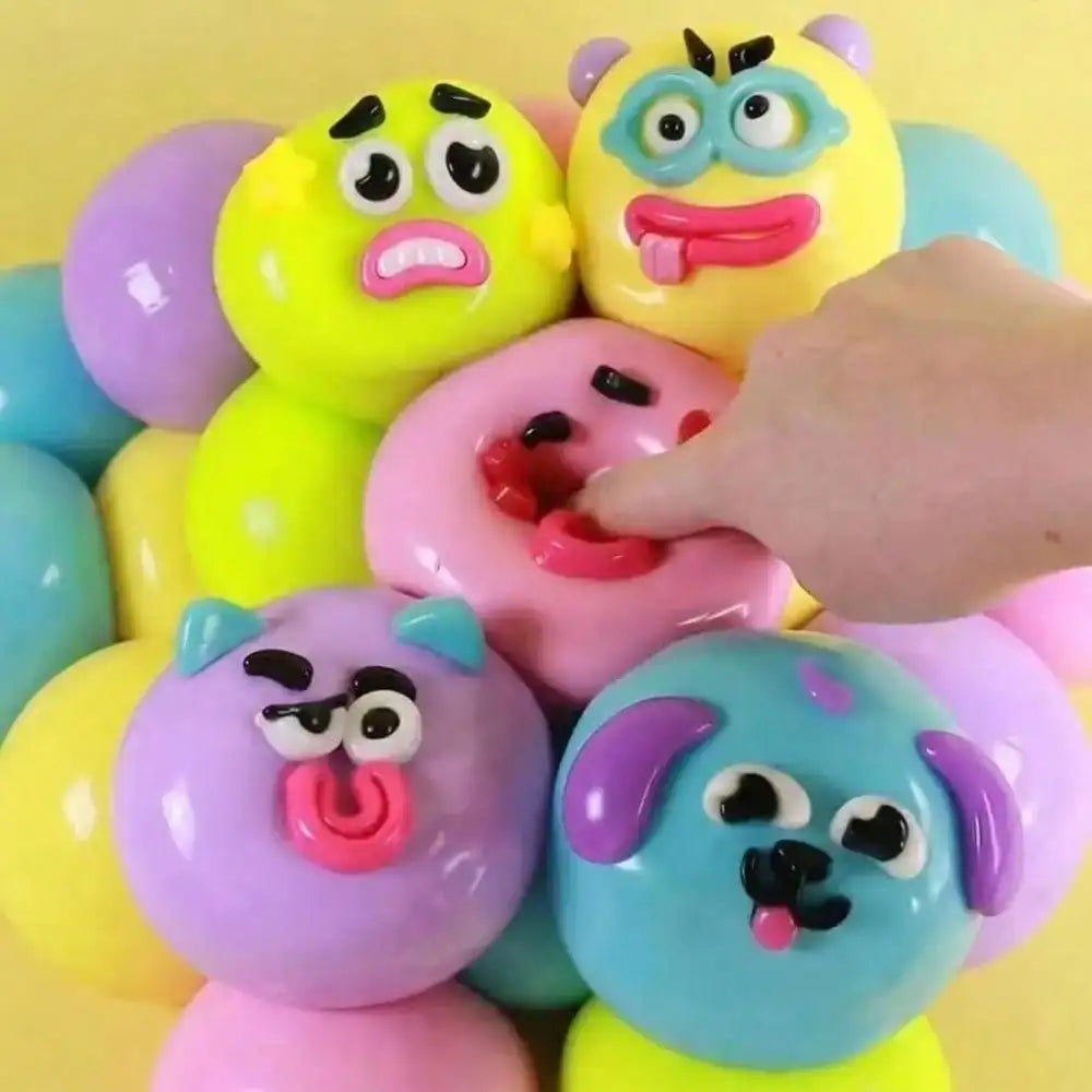 In Stock Smushers Curiosities Dog Face Swap Squishy Toy Squeeze Toys Stress Relief Decompression DIY Toys Random Color