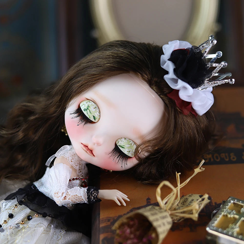 ICY DBS Blyth 1/6 Doll Hand Painted Set Morning Dew Tears Frosted Face Doll Set SD