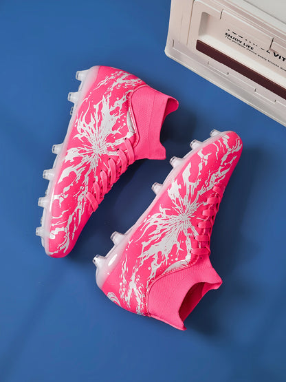 Match Focused AG FG Soccer Shoes High Density PU Fabric Solid TPU Stud Sturdy Structure For Amateur Natural Grass Competitions