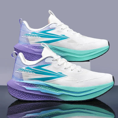 Men's Running Shoes Jogging Cushioning Mesh Outdoor Couple Trainer Race Breathable Sneakers Non-Slip Carbon Board Off-road Shoes