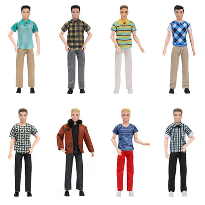 30cm Fashion Ken Doll Full Set 1/6 Multi Jonts Movable Boyfriend with Clothes Suit Children Dress Up Toys