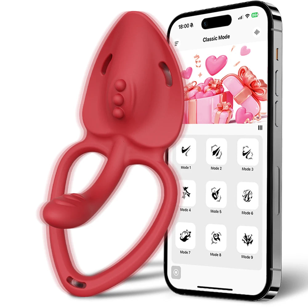 Adult Sex Toys Wearable Panty Vibrator for Couple Women,Vibrating Penis Ring Clitoral Stimulator,Female Sex Toy with APP Control