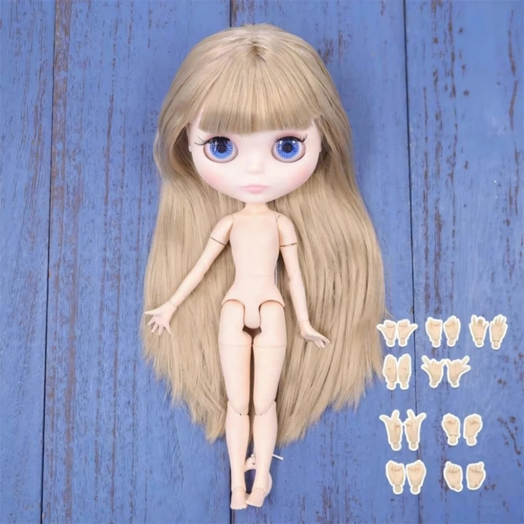 ICY DBS Blyth doll White Skin Glossy face Matte face Joint body with hand set A&B 1/6 bjd suitable diy makeup Special price