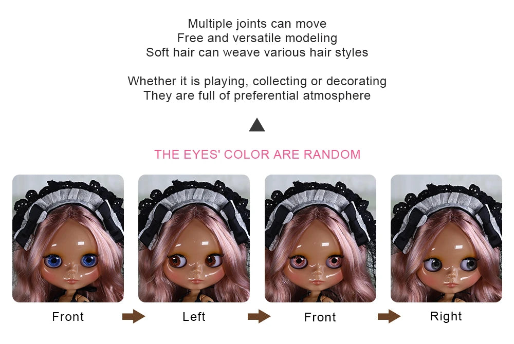 ICY DBS Blyth doll White Skin Glossy face Matte face Joint body with hand set A&B 1/6 bjd suitable diy makeup Special price