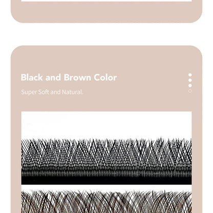 DIYDAY YY Shape Eyelash Extension C D L LU(M) N Curl Brown Lash Natural Soft Premade Volume Fans Two Tips Y-Shaped False Eyelash