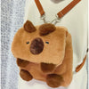Capybara Plush Backpack Kawaii Fashion Plushie Doll Fur Pendant Children's Shoulder Bag Mini Knapsack Bags Gifts For Girlfriend