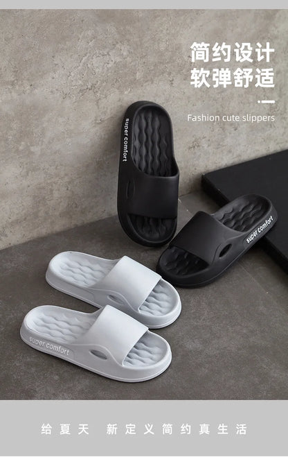 Fashion Men's Summer Ligtweight EVA Indoor Home Sandals Slippers Shoes Men Slippers Outdoor Students Women Comfortable Slides