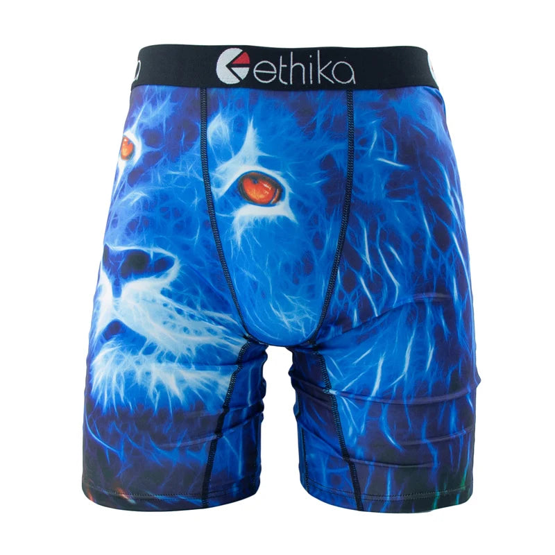 ETHIKA Men Underwear Boxers 1Pcs Breathable Mesh Crotch Man Swimming Underpants Plus Size L-3XL Mens Panties Men's Boxers Briefs