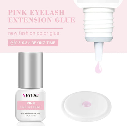 VEYES INC Eyelash Extension Glue 0.5-1 Sec Drying (0.17fl.oz / 5ml) Up to 8 Weeks Retention Adhesive Salon Use for Lash  Tech