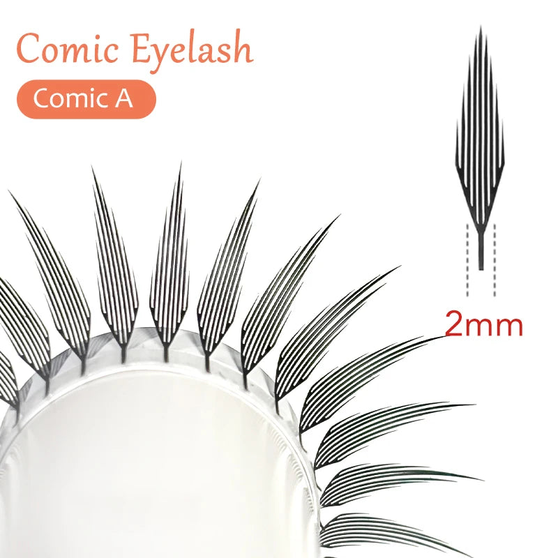 DIYDAY Narrow Anime Spire Lashes Premade Fans for Eyelash Extension Comic Spike False Mink Lashes Daily Natural Makeup Tool