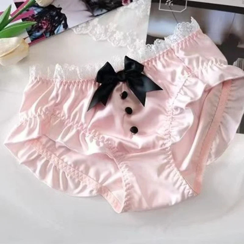 Women's Bow Color-Block Wireless Bra Set
