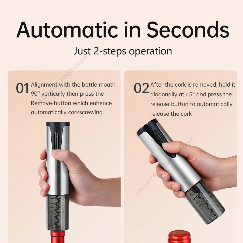Electric Wine Bottle Opener Charged Automatic Reusable Easy Carry Red Wine Opener Gift for Waiter Women Home Kitchen Party Bar