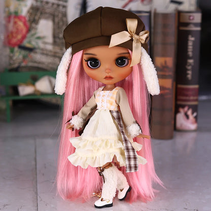 ICY DBS Blyth 1/6 Doll Set tan Skin Long Eyelashes Sleepy Eyes BJD Doll Set SD