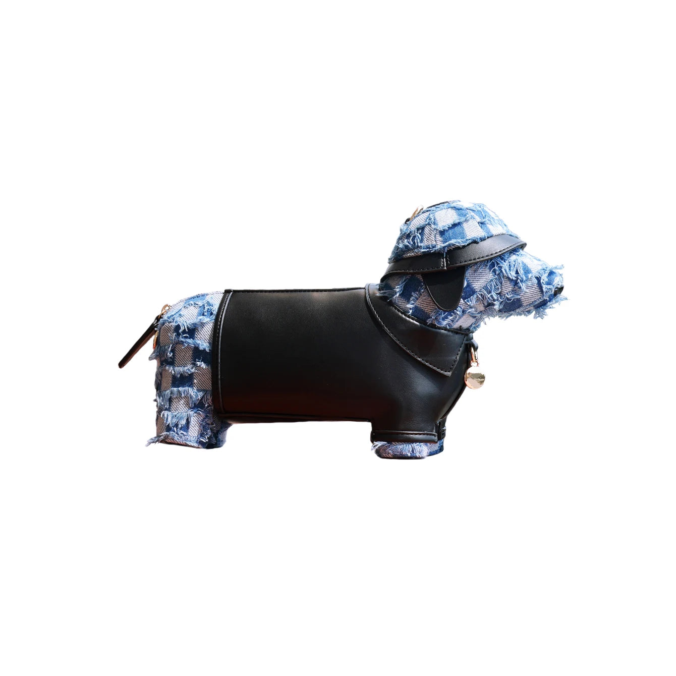 Women's Dog-Shaped PU Leather Crossbody Bag – Adjustable Strap, Blue