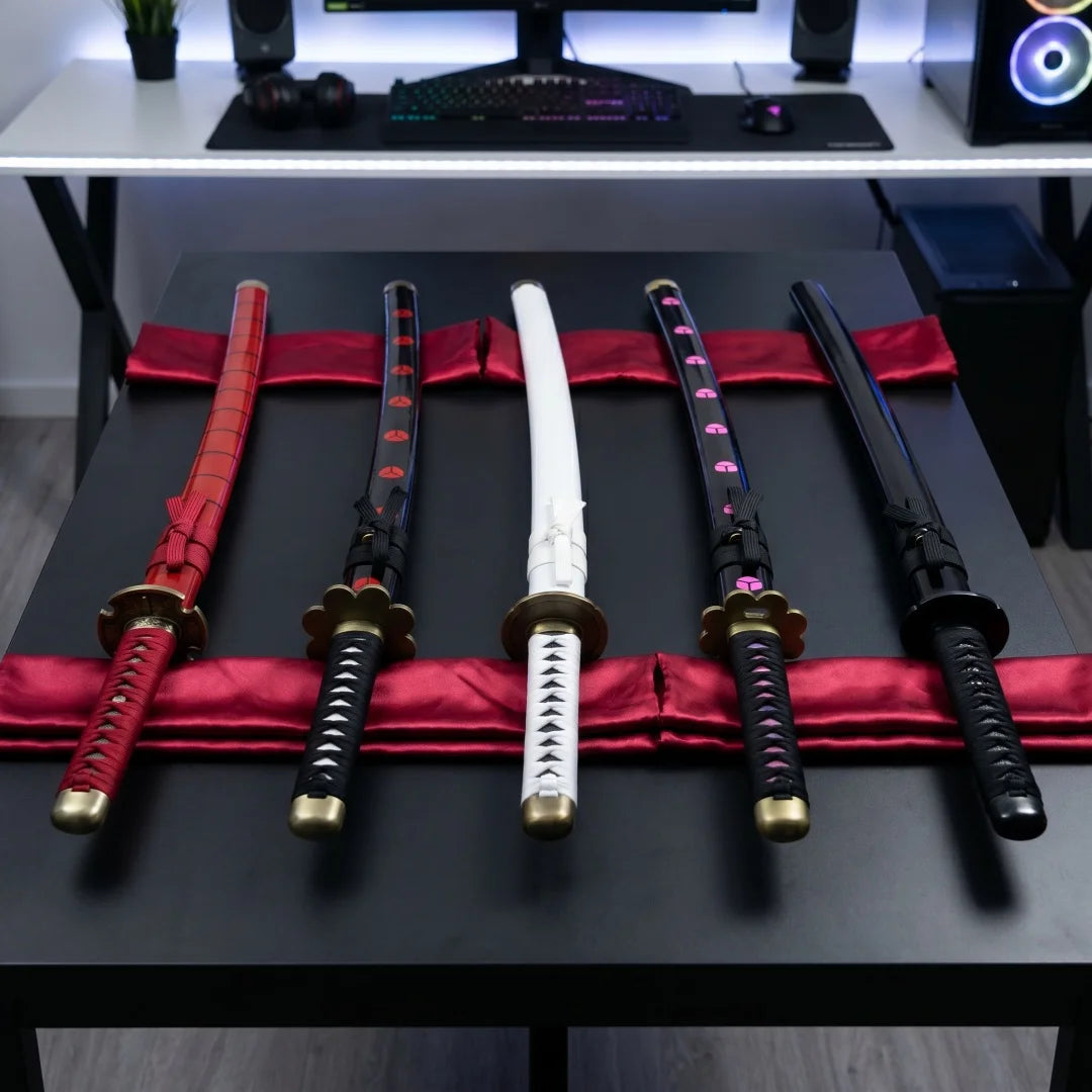 40in Anime One Piece Zoro Katana Wood Sword Luffy schwert Real Size Japanese Samurai Sabre Original Blade Cosplay Prop Toy Gift