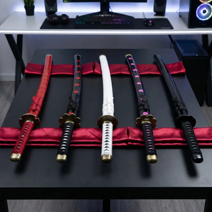 40in Anime One Piece Zoro Katana Wood Sword Luffy schwert Real Size Japanese Samurai Sabre Original Blade Cosplay Prop Toy Gift
