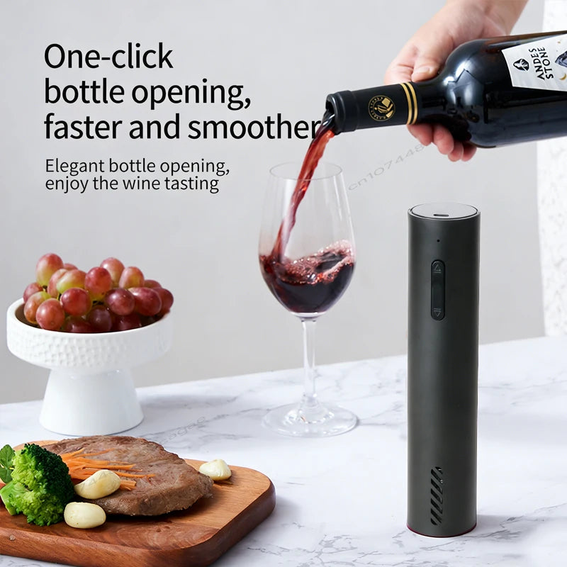 Electric Wine Bottle Opener Charged Automatic Reusable Easy Carry Red Wine Opener Gift for Waiter Women Home Kitchen Party Bar