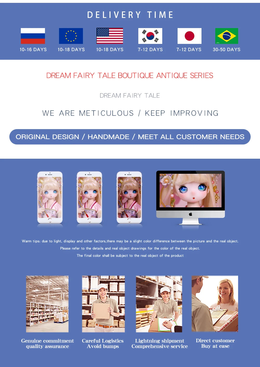 ICY DBS 1/4 BJD Dream Fairy Doll ANIME TOY Mechanical Joint Body Collection Doll  Official Makeup 40cm SD