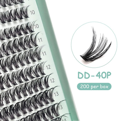 DIYDAY 20P/30P/40P/50P/60P/80P Lash Extension Cluster DIY Glue-free False Lash Clusters home DIY beauty tool eyelash