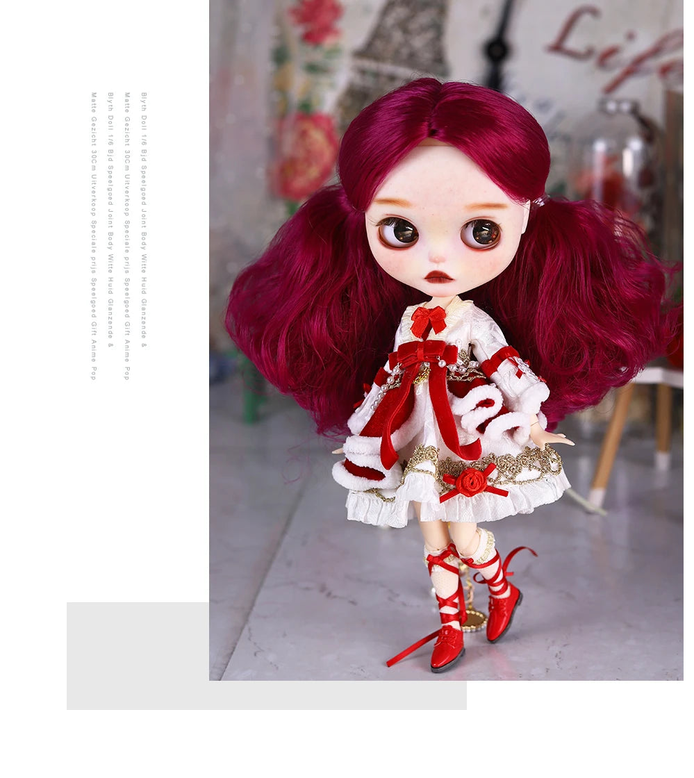 ICY DBS Blyth Doll 1/6  joint Body Elf Set Includes Hat Toy  and Gift