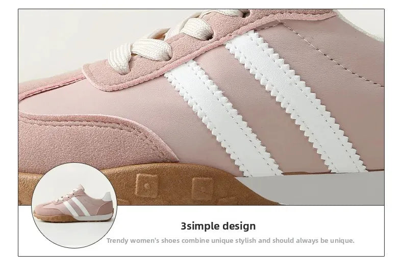 Adidas Women's Retro Sport Shoes Comfortable Flat Bottom Casual Shoes Soft Sole Unisex Spring Summer New Style Dequn Shoes