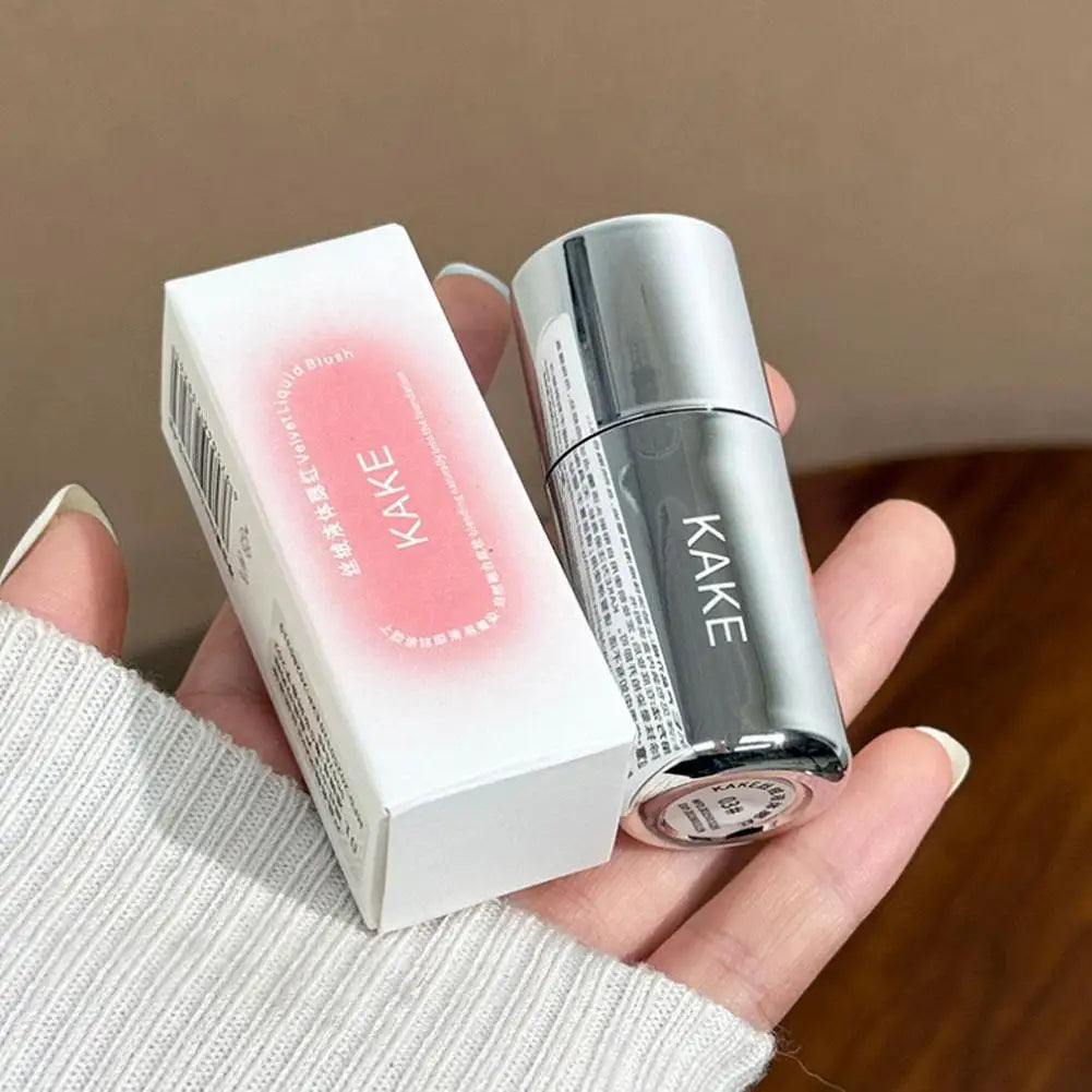 Velvet Liquid Blush Matte Sponge Head Blusher Natural Lasting Brighten Facial Contour Blush Tint Makeup