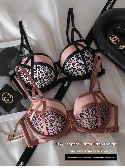 Women's Leopard Print Bra Set