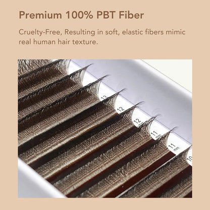 DIYDAY Dark Brown 3D 4D 5D Eyelashes W Shaped Premade Fan Lashes Easy Apply Thick Crisscross False Mink Eyelash Extension