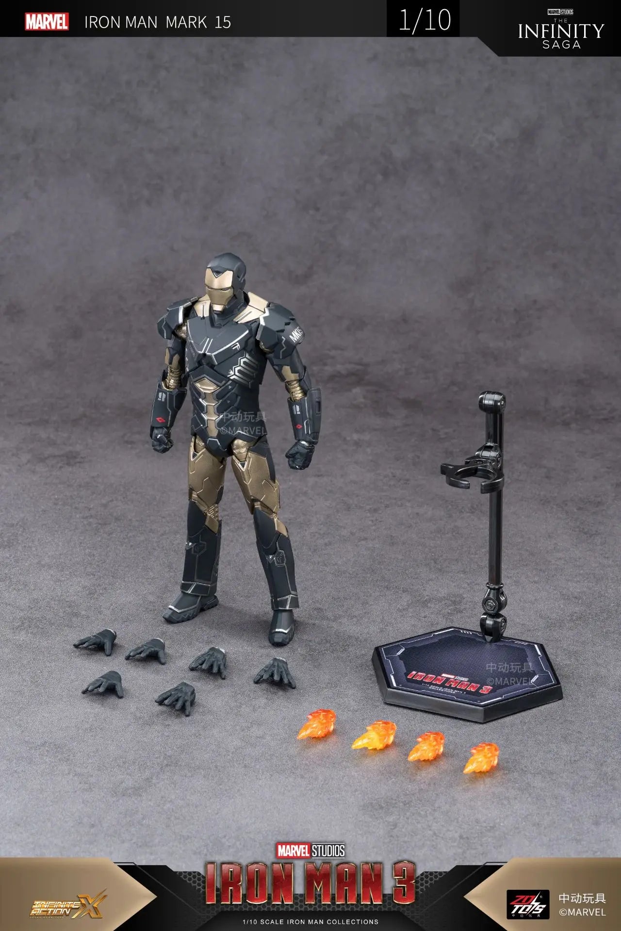 ZD Toys Iron Man MK15 MK16 War Machine MK2 Action Figure Iron Man Mk47 MK35 Red Snapper 1/10 Scale Iron Man Collections Gift