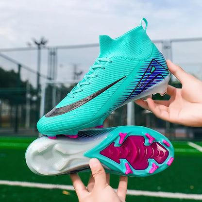 New Arrival Men AG FG Football Boots Flexible PU Upper Tough Rubber Studs For Adult Outdoor Pitch Football Competitions