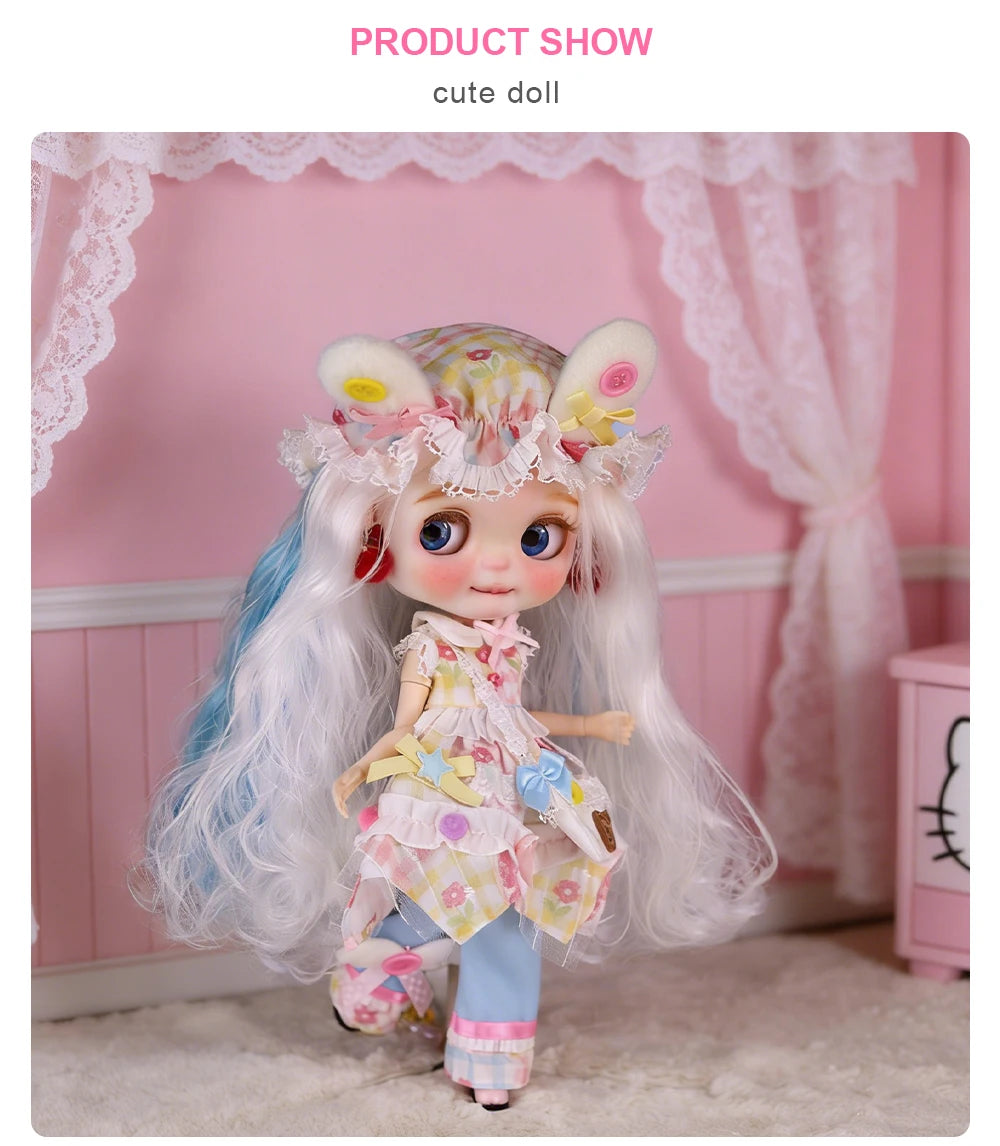 ICY DBS Blyth Doll 1/6  joint Body Elf Set Includes Hat Toy  and Gift
