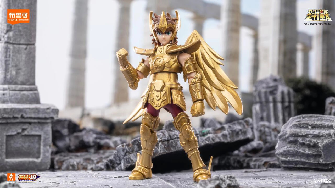 Original Blokees Gold Saint Action Figure Champion Saori Kido Seiya Mu Aiolia Assembly Figure Children Toys Birthday Gift