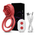 Penis Ring Vibrator 7 Modes Cockring Sexual Stimulation Long Lasting Stronger Male Rose Sex Toys for Couple Pleasure Adult Toys